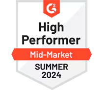 G2 Photo Editing High Performer Mid-Market Summer 2024 Award